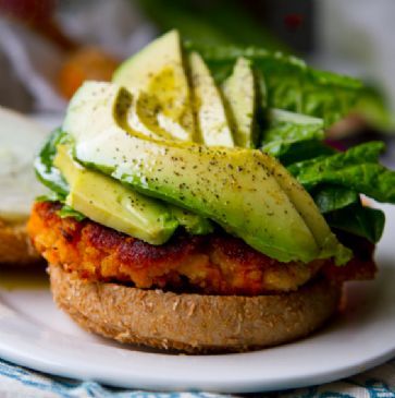 Sweet Potato Veggie Burger w/ Avocado