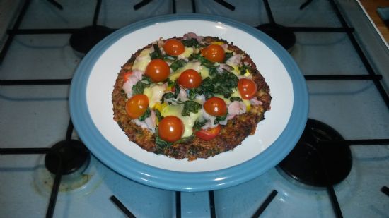 No Flour Pizza Crust (8 net carbs per serve)