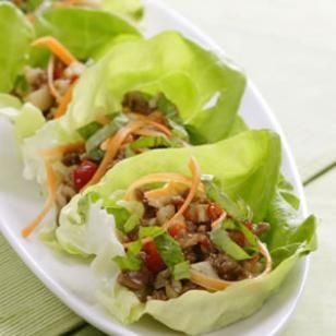 Five-Spice Turkey and Lettuce Wraps