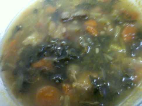 Chicken Kale Spinach Navy Bean Soup