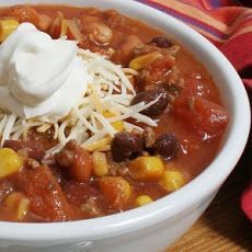 Cathy's Beef (Soy) Tortilla Soup w/tomatoes, chiles, corn and black beans