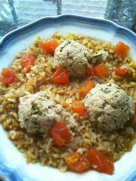 Albondigas over Mexican Rice