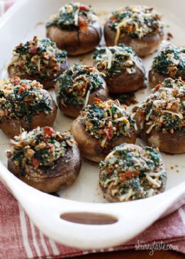 Skinny Stuffed Mushrooms