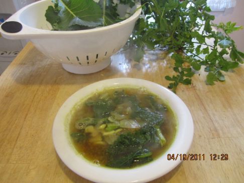 Simple Spring Garden Chicken Soup  