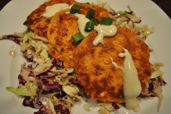 Salmon Cakes & Asian Slaw