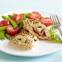 Stuffed Chicken Breasts and Cherry Tomato Salad