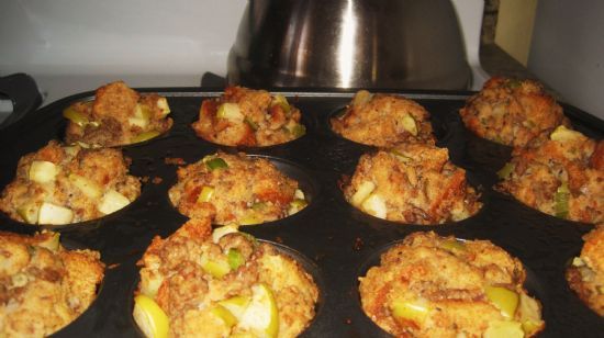 Apple, Onion and Sausage Stuffing Muffins