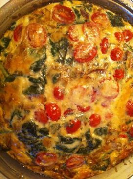 Garlic, Spinach and Onion Egg White Frittata