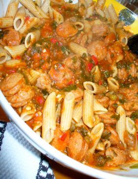 Cajun Sausage Pasta Florentine