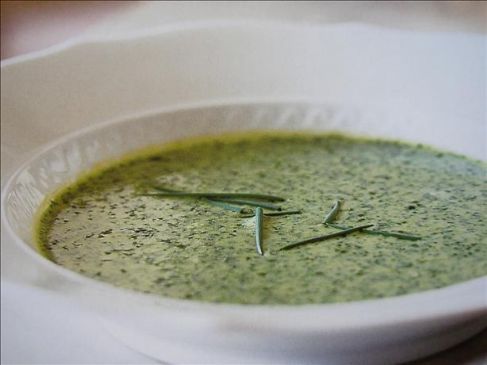 Homemade sorrel soup