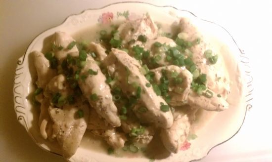 Chicken with Green Onion Sauce