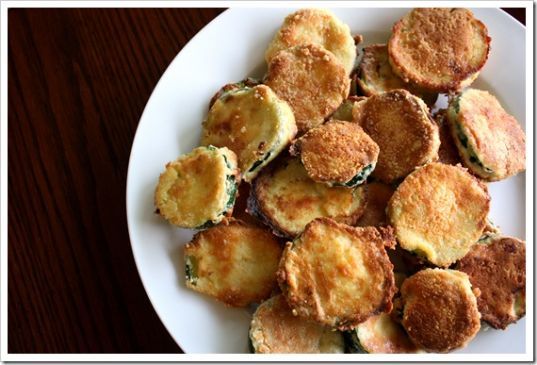 Parmesan Crusted Baked Fried Zucchini