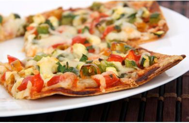 Tortilla Vegetable pizza