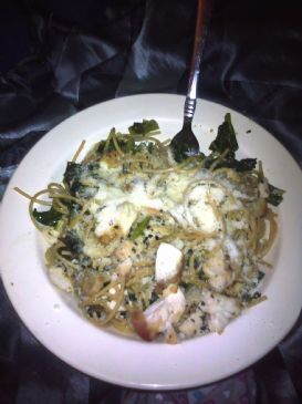 Whole Wheat Pasta w/ Collard greens & Veggie StirFry Mix