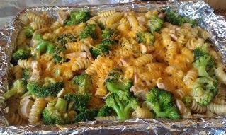 Cheesy Chicken and Broccoli Rotini Bake
