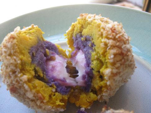 Purple Potato and pumpkin balls 