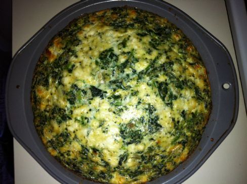 Spinach Feta No Crust Quiche Recipe | SparkRecipes
