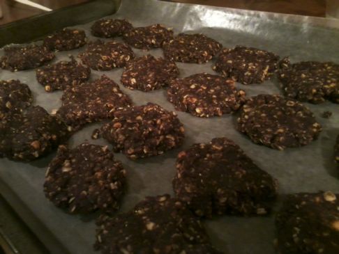 No Bake Chocolate-PB-Flax Seed-Stevia Cookies