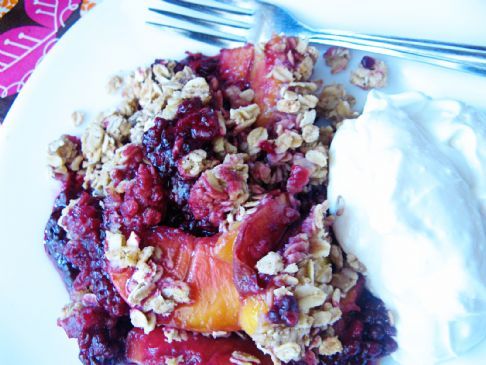 Peach Blackberry Crisp (Or Blueberry)