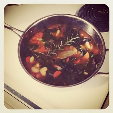 Lima Bean, Carrot, & Swiss Chard Soup (vegetarian)