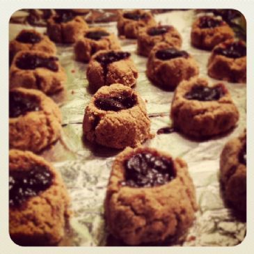 Gluten Free Jammin' Almond Thumbprint Cookies 