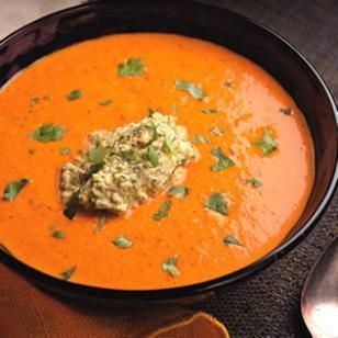 Paprika & Red Pepper Soup with Pistachio Puree (Trillium1204)