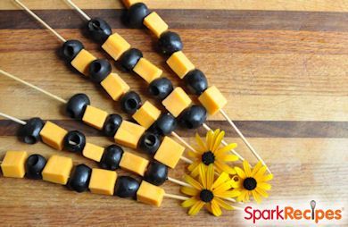 Olive & Cheese Halloween Snack Kabobs