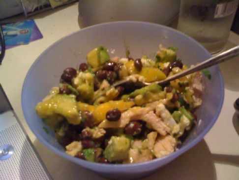 Mango, avocado and bean salad