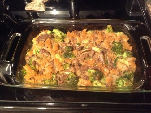 Low Sodium Mac & Cheese with Ground Beef & Broccoli 