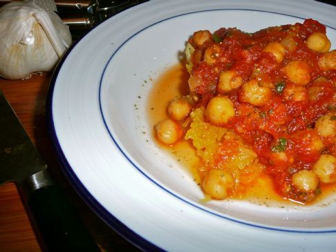 Chickpeas + Spiced Tomato Sauce