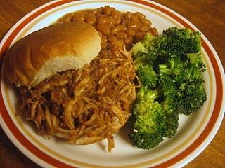 Pulled Chicken with Cranberry Barbeque Sauce
