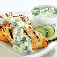   Grilled Chicken with Cucumber Yogurt Sauce