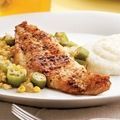 Louisiana Catfish with Okra and Corn