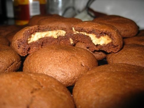 Almond Butter Stuffed Cocoa Cookies