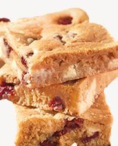 Skinny Cranberry White Chocolate Blondies