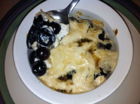 Baked Blueberries & Cream