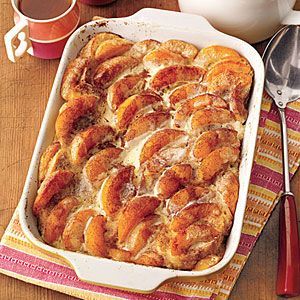 Overnight Peaches and Cream French Toast