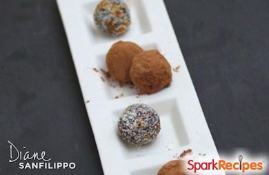 Not-So-Sweet Chocolate Walnut Truffles