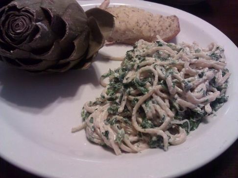 Creamy Spinach Linguine