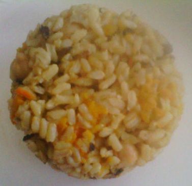 Arroz integral con Garbanzos y Calabaza