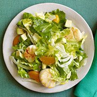 Escarole, Orange & Avocado Salad with Scallops