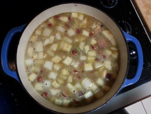 Winter Vegetable Soup with Polish Sausage