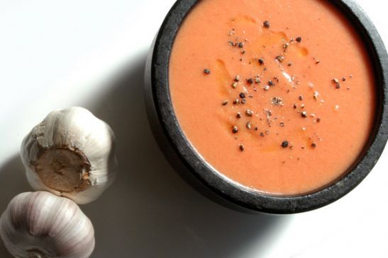 Smoky Roasted Garlic & Red Pepper Soup 