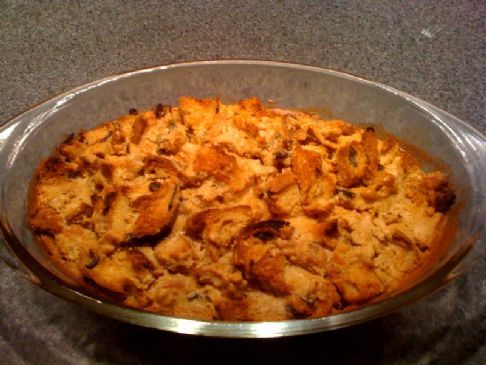 Peanut Butter Cinnamon Raisin Bread Pudding