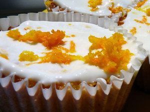 Orange Cardamom Cupcakes With Orange Yogurt Icing