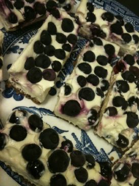 Sugar Free Lemon Blueberry Cheesecake bars