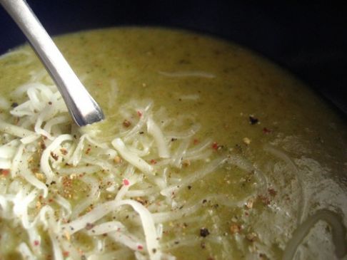 Creamy green potato soup