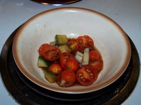 Marinated Tomato, Cucumber and Onion Salad