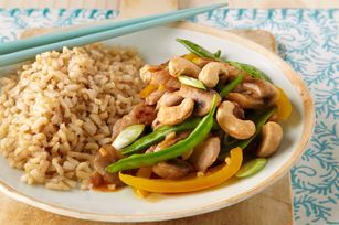 Pork, Snow Pea & Mushroom Stir-Fry