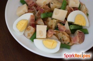 French Potato Salad with Green Beans and Bacon